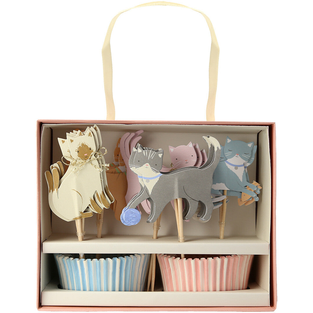 meri meri cupcake set cute kittens | 268537 | 0