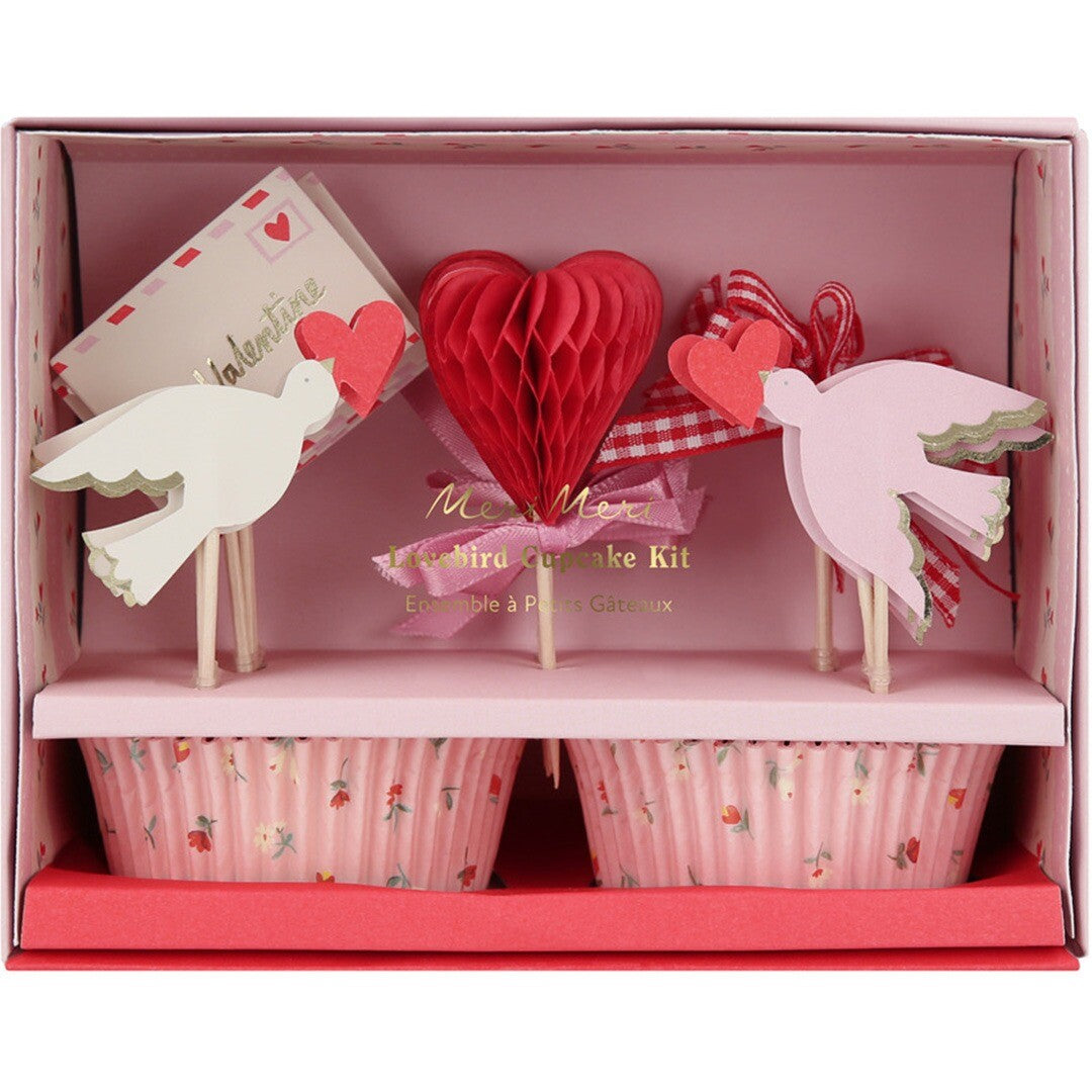 meri meri cupcake set lovebird - 24st | 283362 | 0