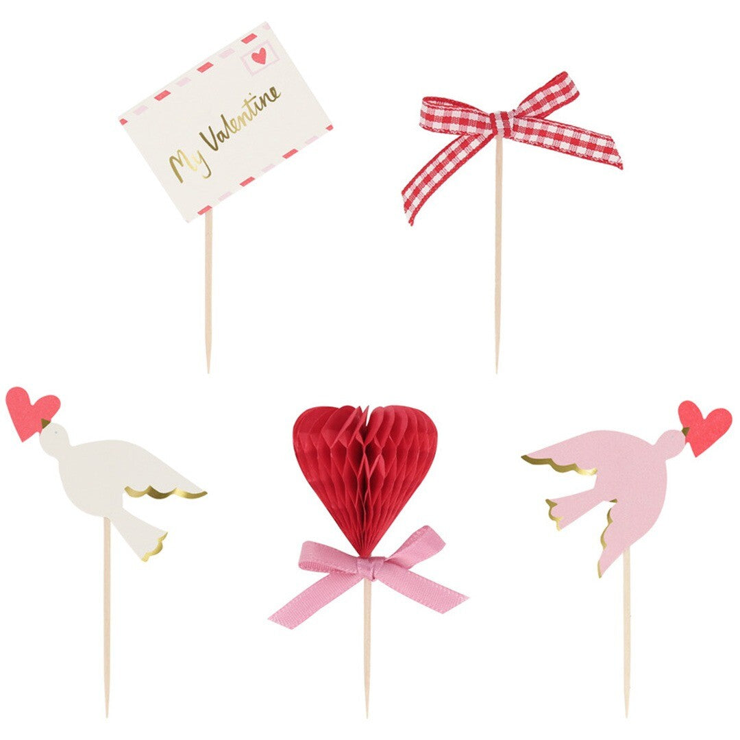 meri meri cupcake set lovebird - 24st | 283362 | 1