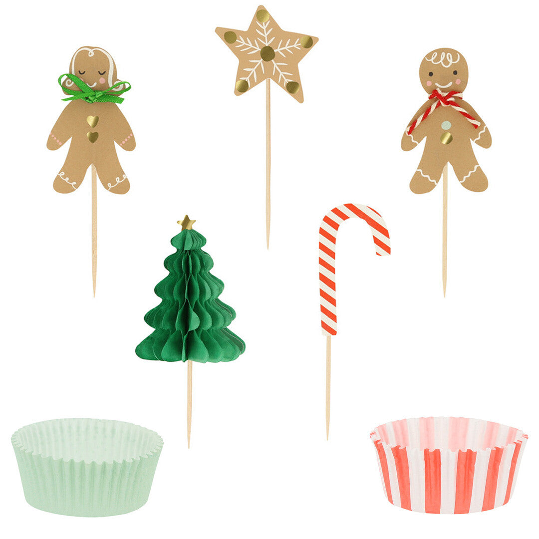meri meri cupcake set peperkoek - 24st | 280356 | 1