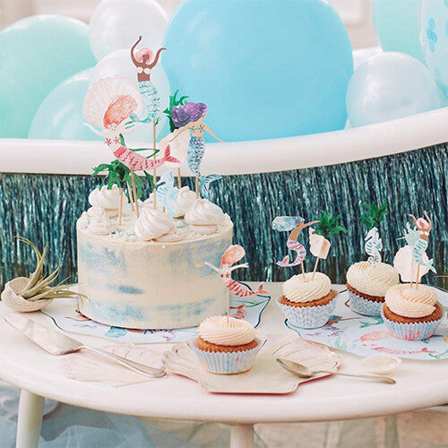 meri meri cupcake set zeemeerminnen - 24st | 215479 | 8