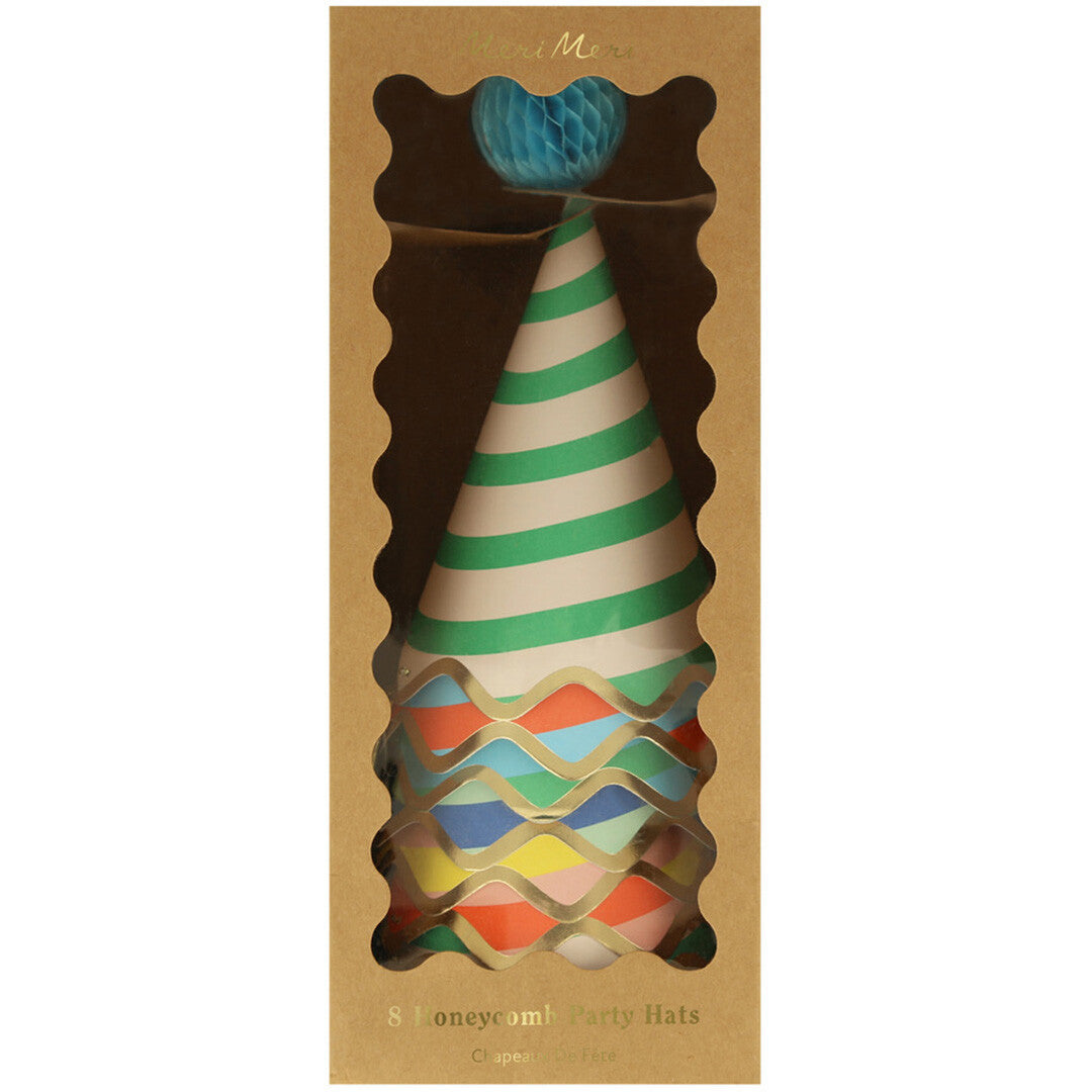 meri meri feesthoedjes gestreept - large - 8st  | 273830 | 3