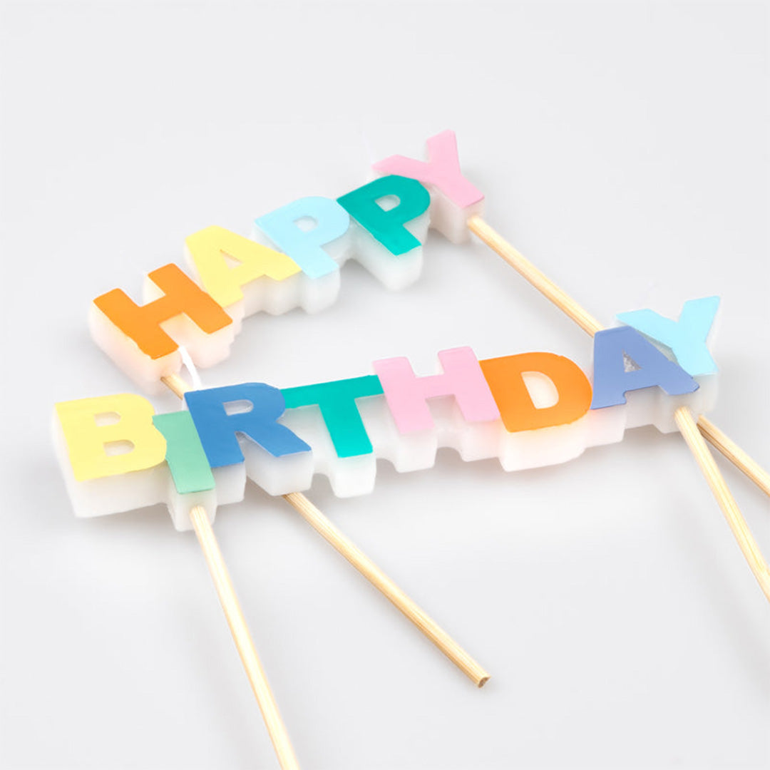 meri meri feestkaarsjes happy birthday - 2st | 284874 | 1