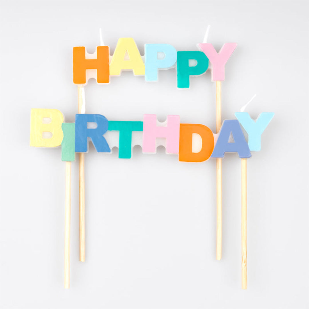 meri meri feestkaarsjes happy birthday - 2st | 284874 | 2