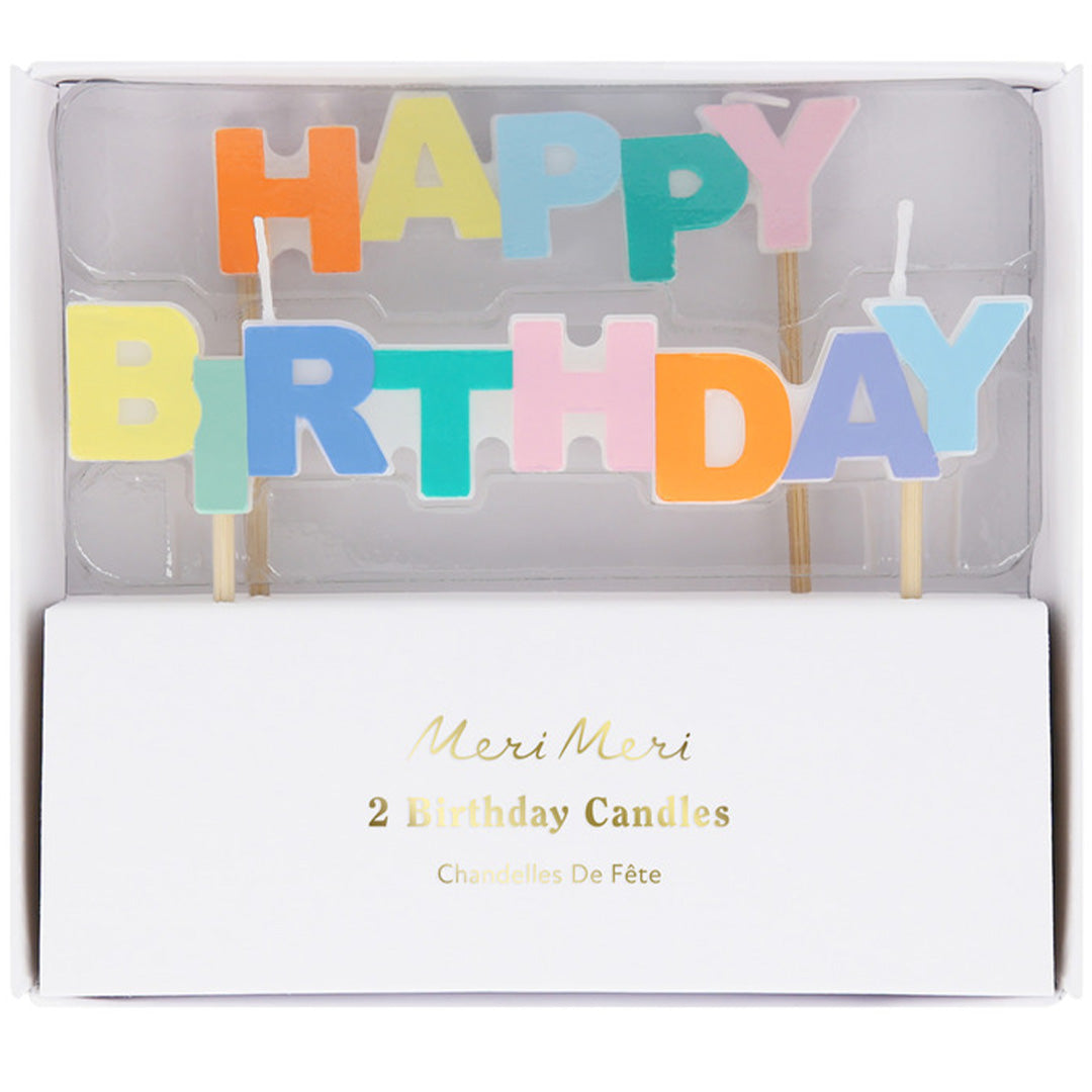 meri meri feestkaarsjes happy birthday - 2st | 284874 | 3