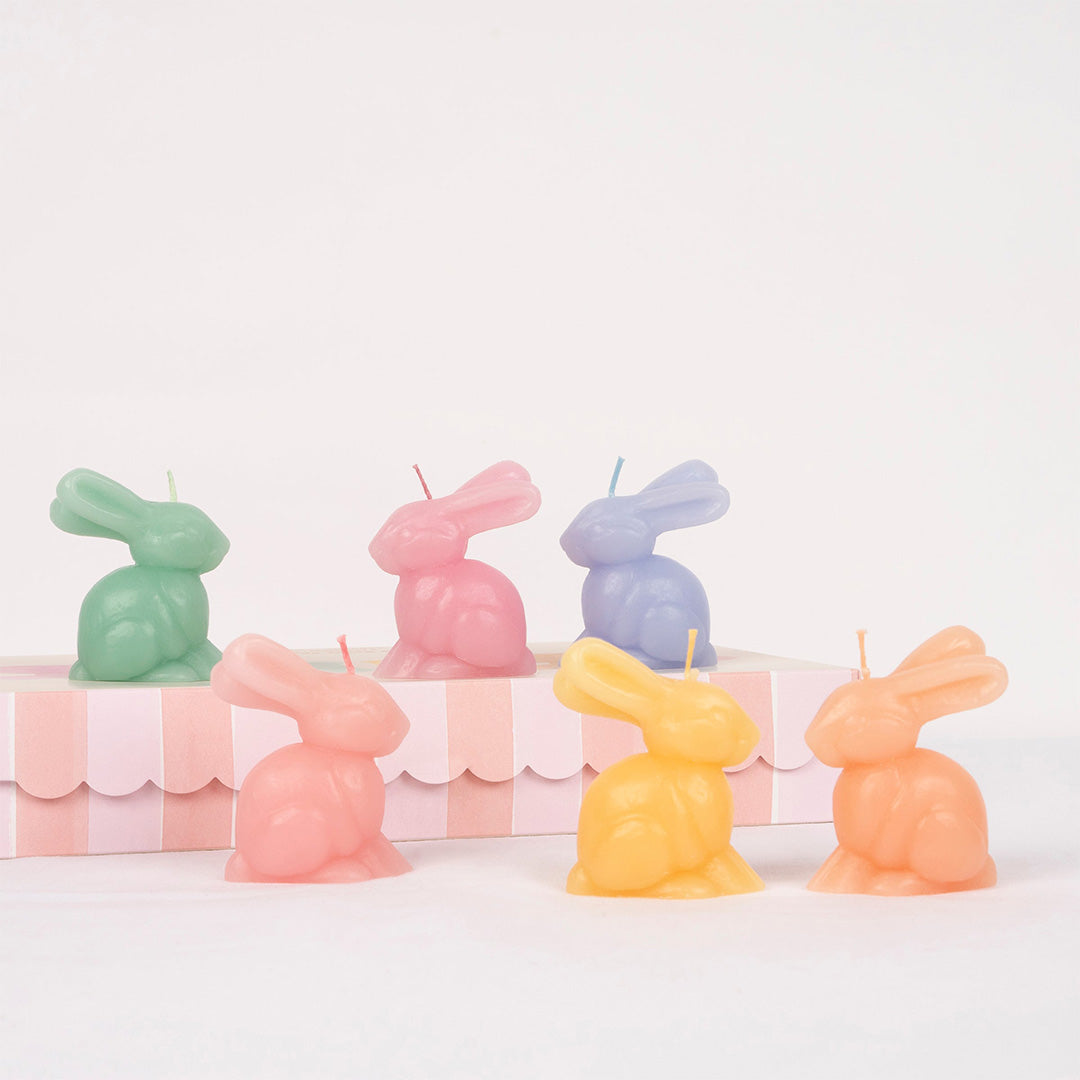 meri meri feestkaarsjes mini bunny - 6st | 282462 | 2