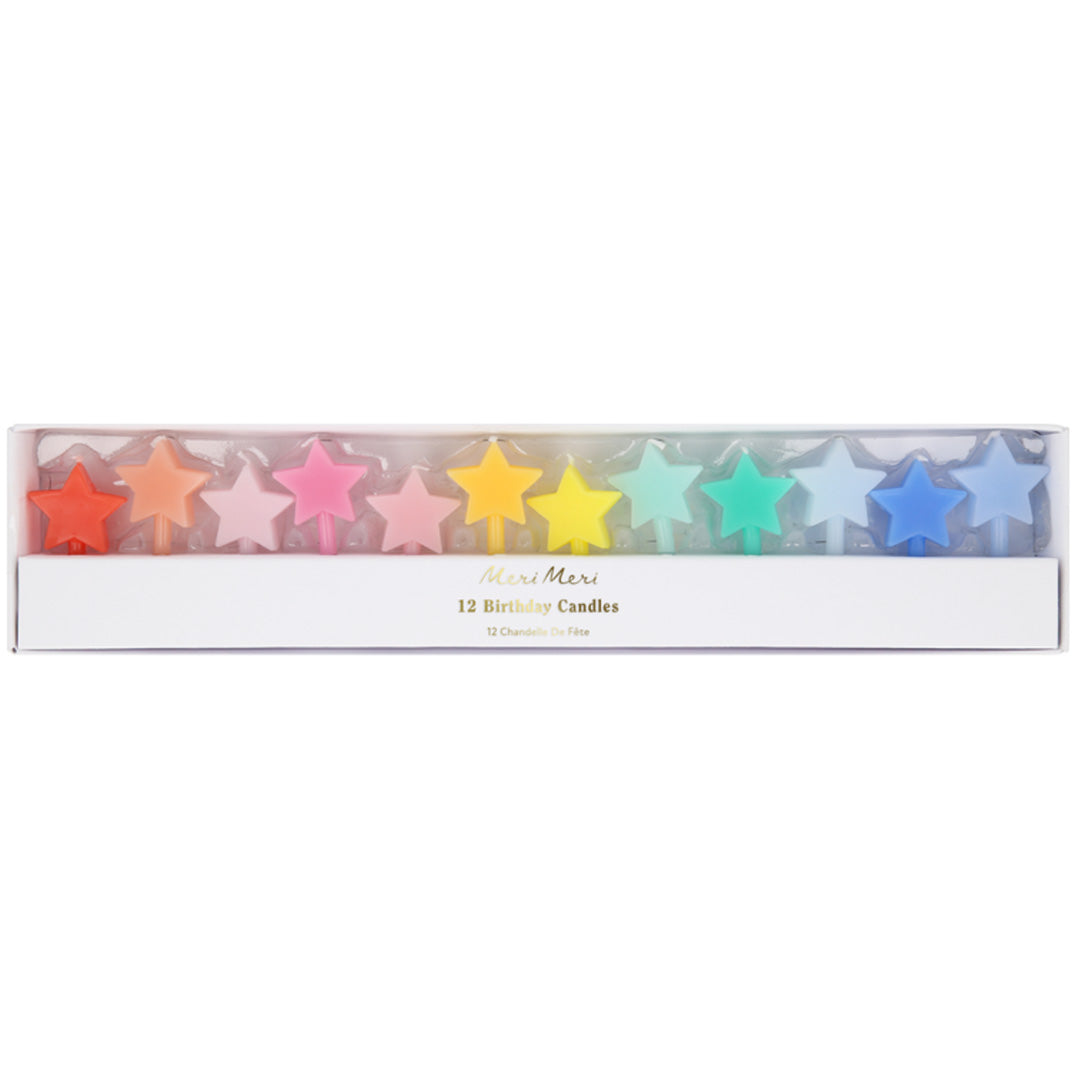 meri meri feestkaarsjes sterretjes regenboog - 12st | 287025 | 3