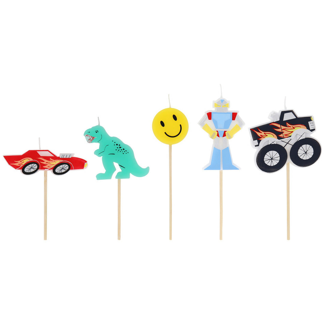 meri meri feestkaarsjes toybox icon - 5st | 287322 | 0