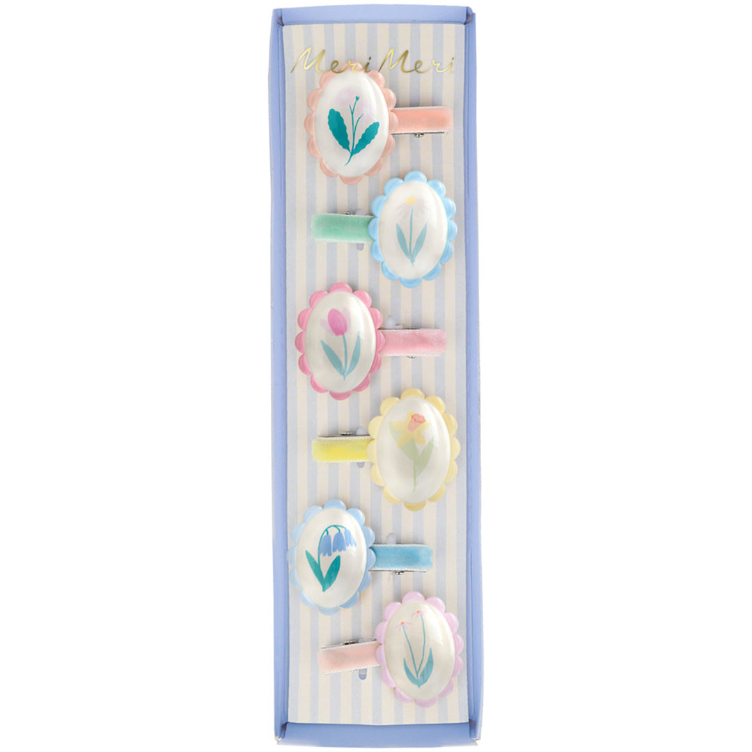 meri meri haarclips flower cameo - 6st | 282984 | 1
