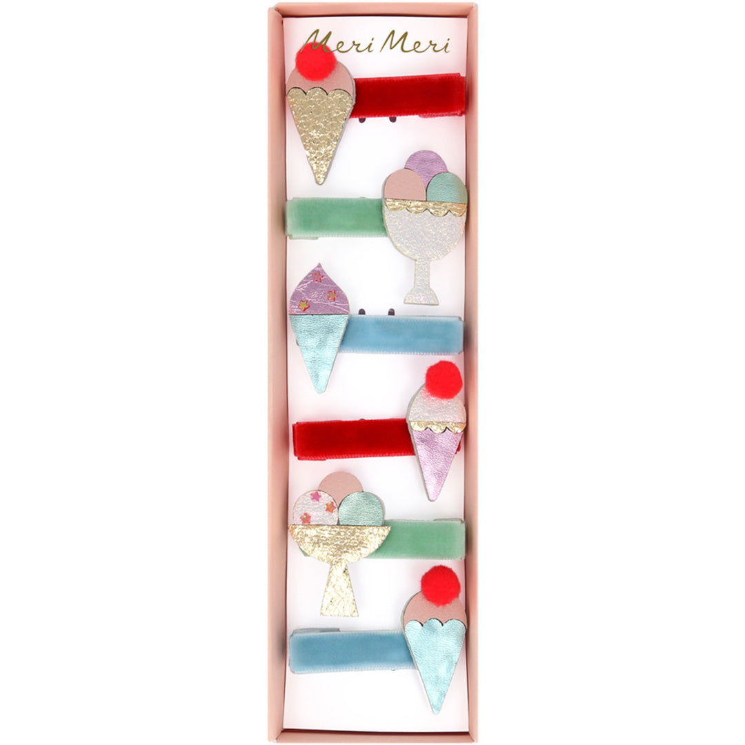 meri meri haarclips ijsjes - 6st | 286503 | 1