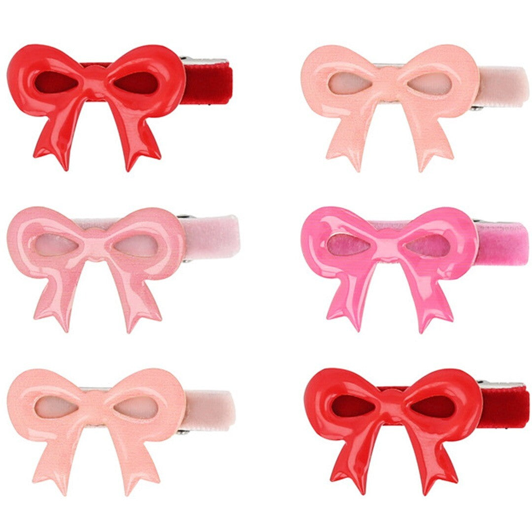 meri meri haarclips strikjes valentijn - 6st | 282381 | 1