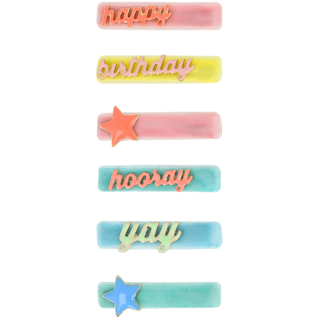 meri meri haarclips verjaardag - 6st | 287808 | 0