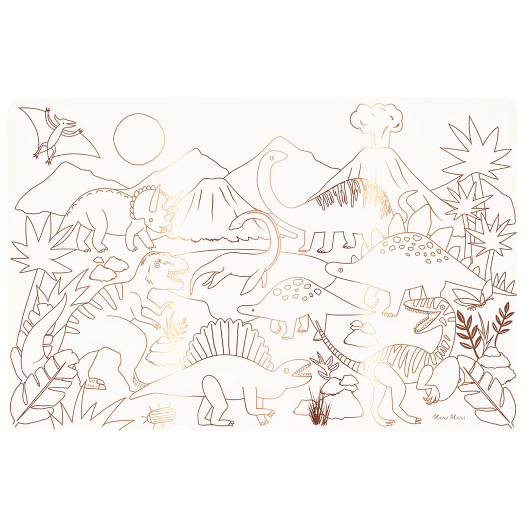 meri meri kleurplaatrol dinosaur | 286629 | 2