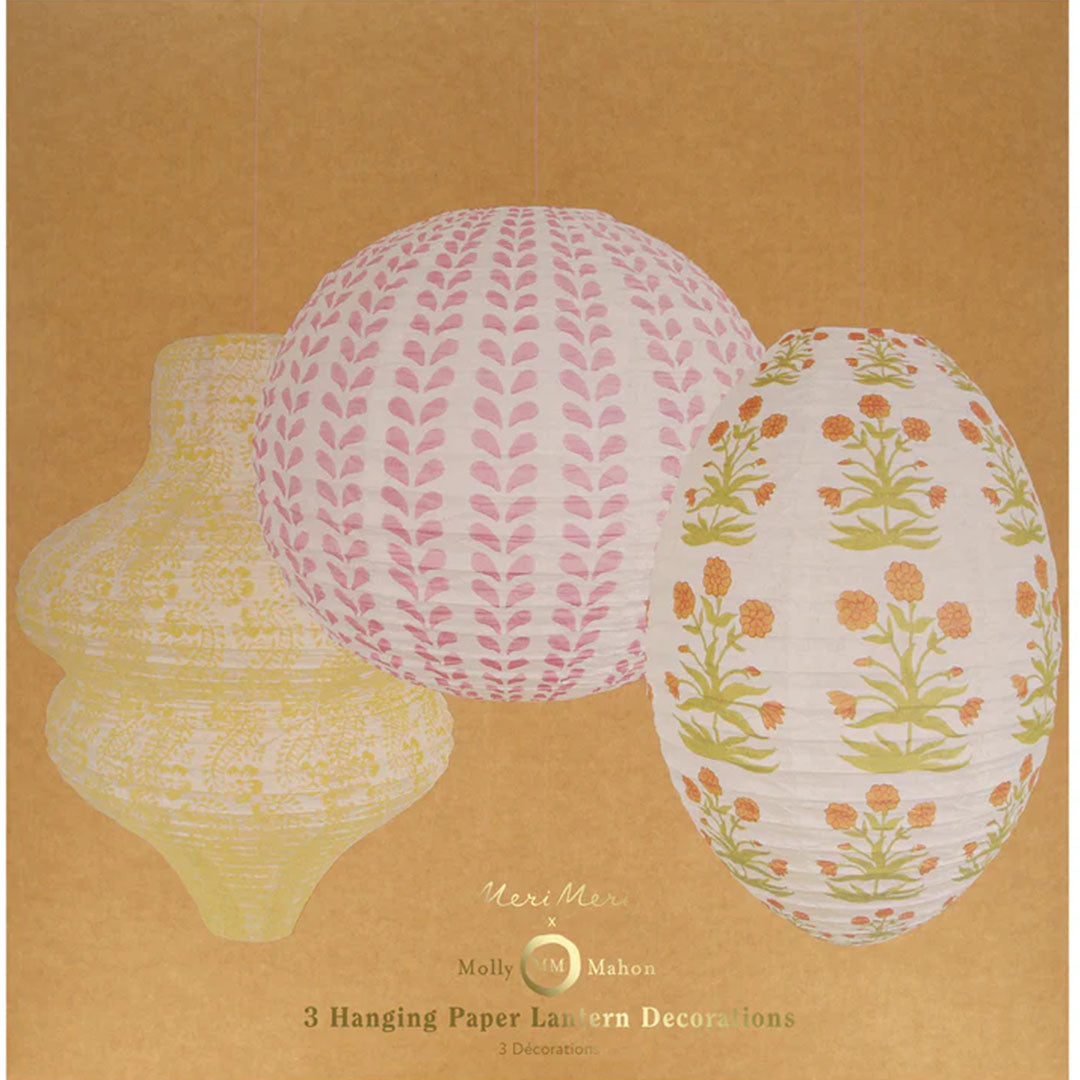 meri meri lampionnen molly mahon roze - 3st | 288267 | 1