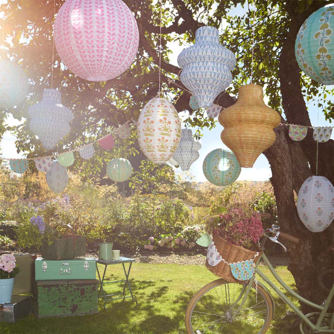 meri meri lampionnen molly mahon roze - 3st | 288267 | 2