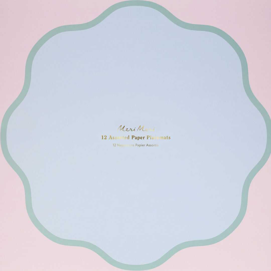 meri meri placemats golvend rond - 12st | 283173 | 1