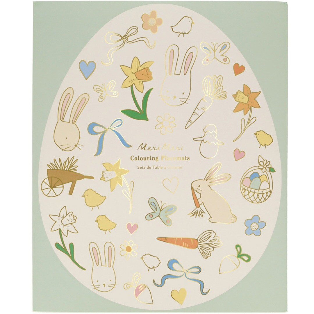 meri meri placemats kleurplaat - pasen - 8st | 273488 | 0