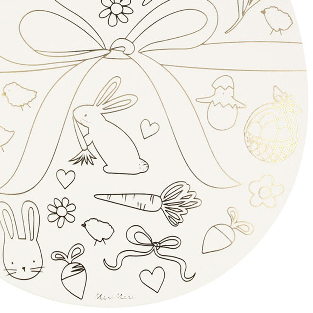 meri meri placemats kleurplaat - pasen - 8st | 273488 | 3