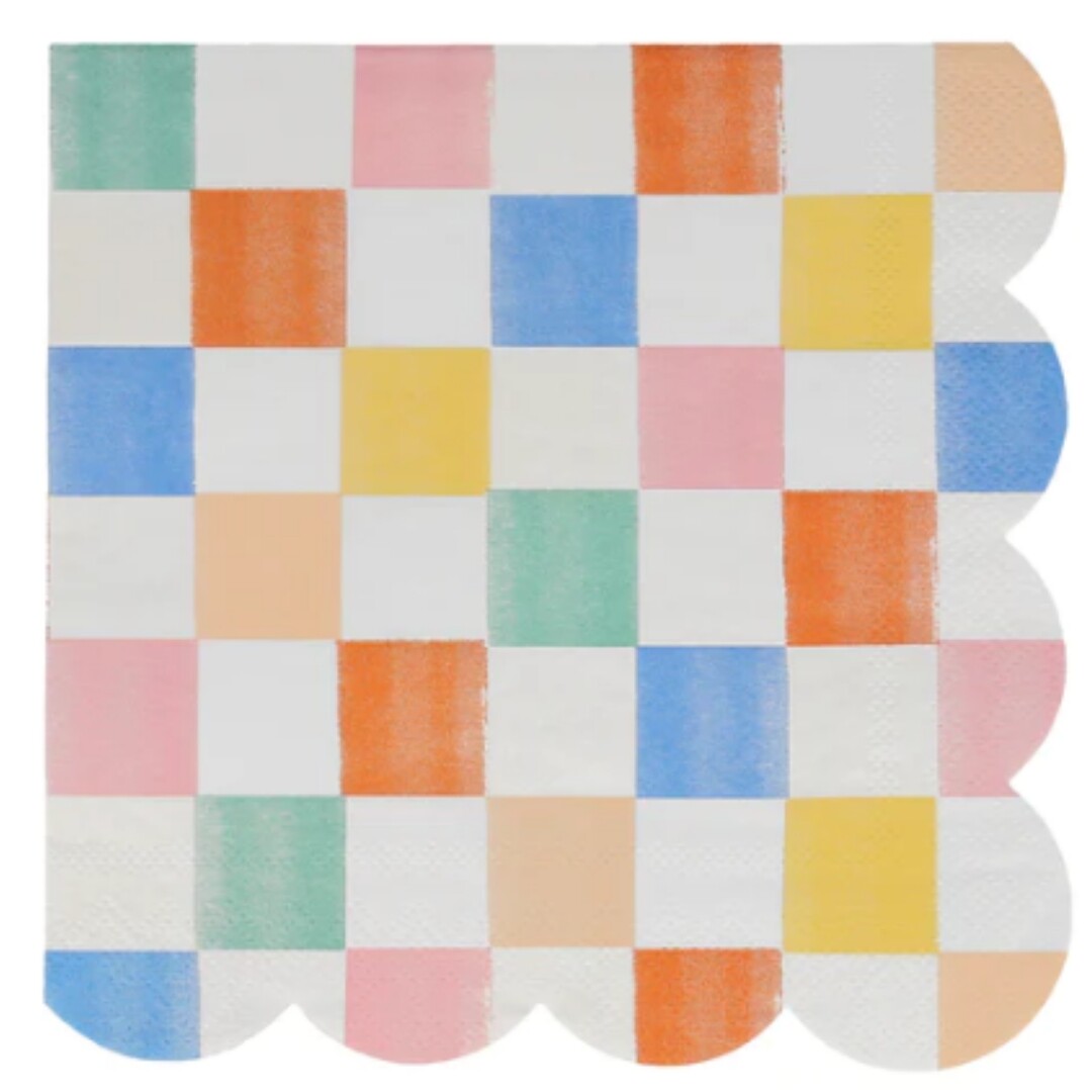meri meri servetten colourful pattern - large - 16st | 267295 | 1