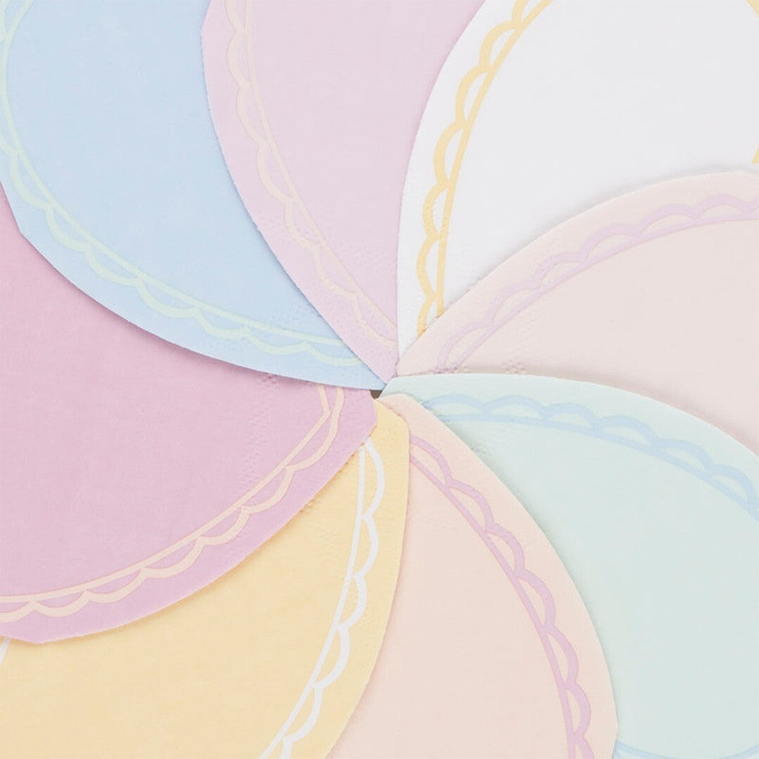 meri meri servetten hartjes - pastel - 16st | 273587 | 2