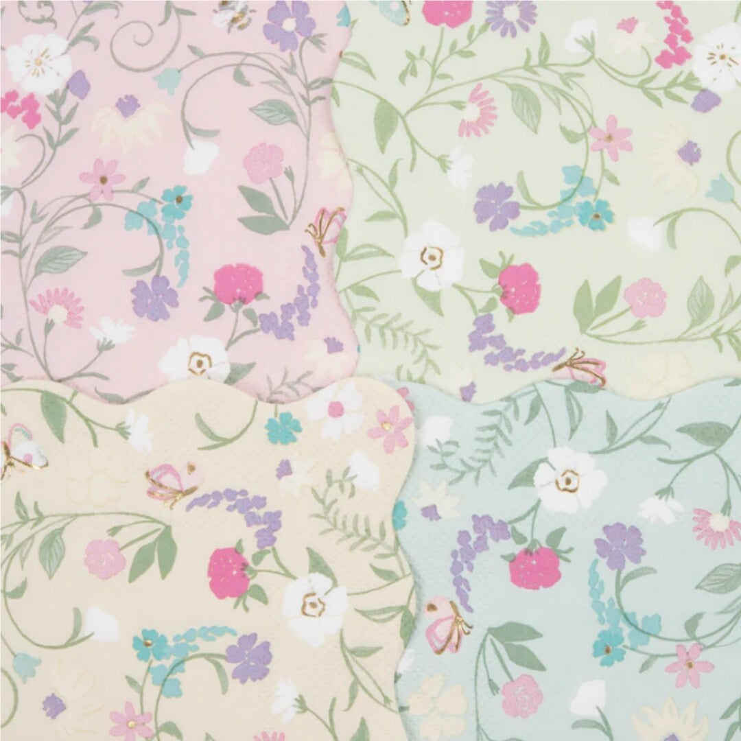 meri meri servetten ladurée paris floral - small - 16st | 225828 | 5