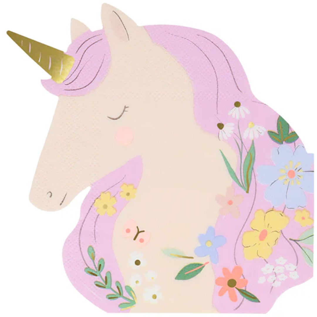 meri meri servetten meadow unicorns - 16st | 286323 | 0