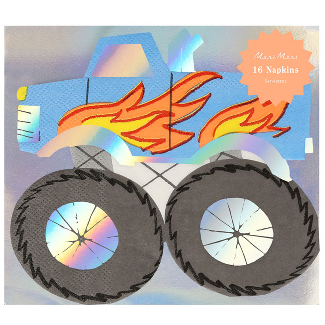 meri meri servetten monster truck - 16st | 287349 | 1