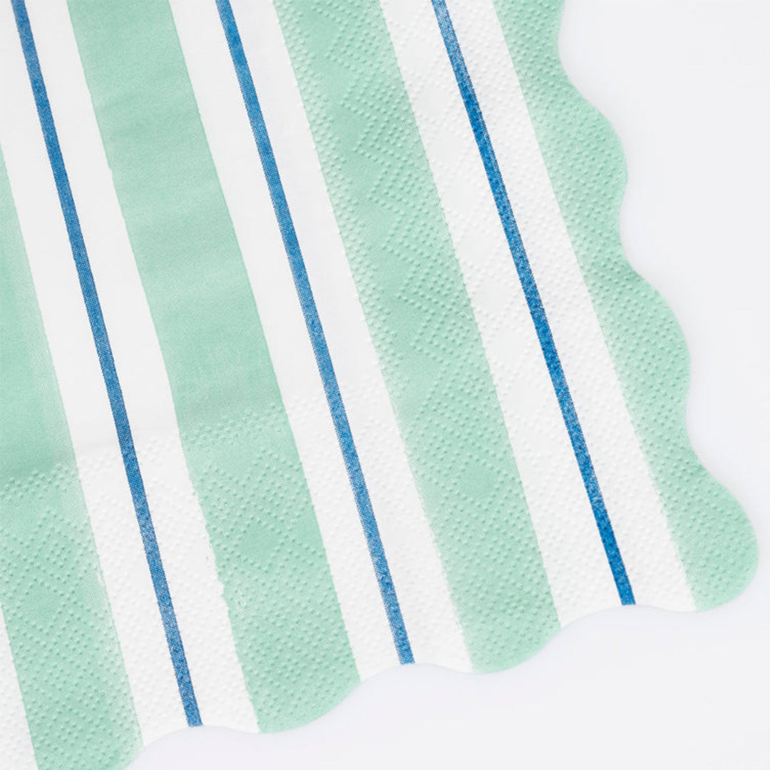 meri meri servetten preppy stripe - large - 16st | 287475 | 1