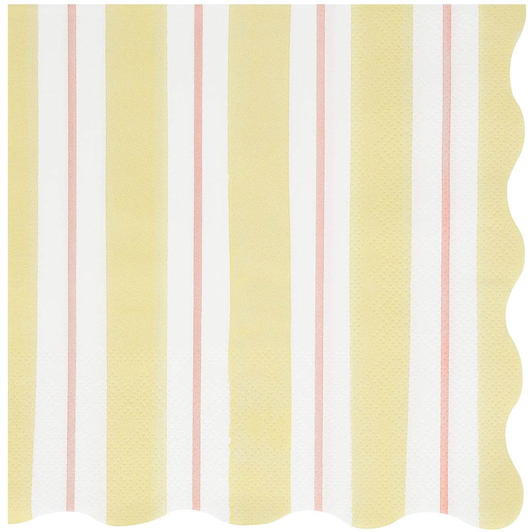 meri meri servetten preppy stripe - large - 16st | 287475 | 4