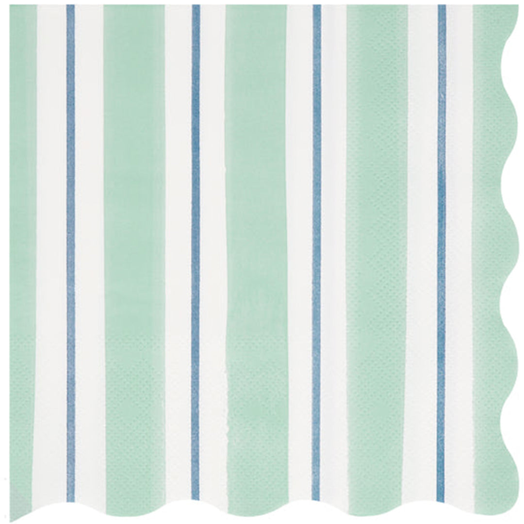 meri meri servetten preppy stripe - large - 16st | 287475 | 5