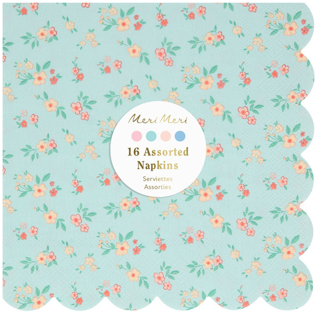 meri meri servetten vintage ditsy - large - 16st | 286458 | 1