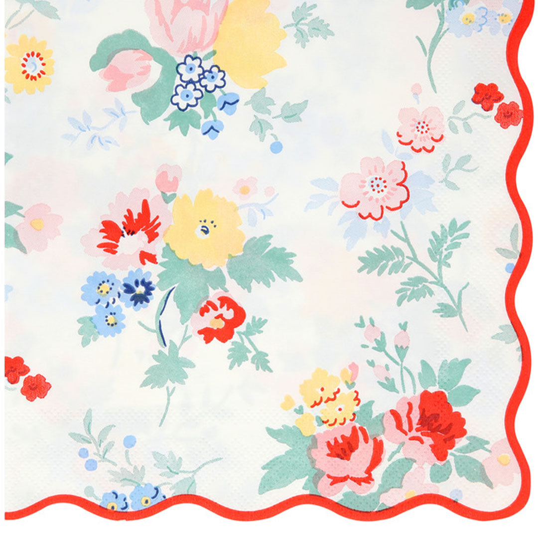 meri meri servetten vintage floral - large - 16st | 289320 | 0