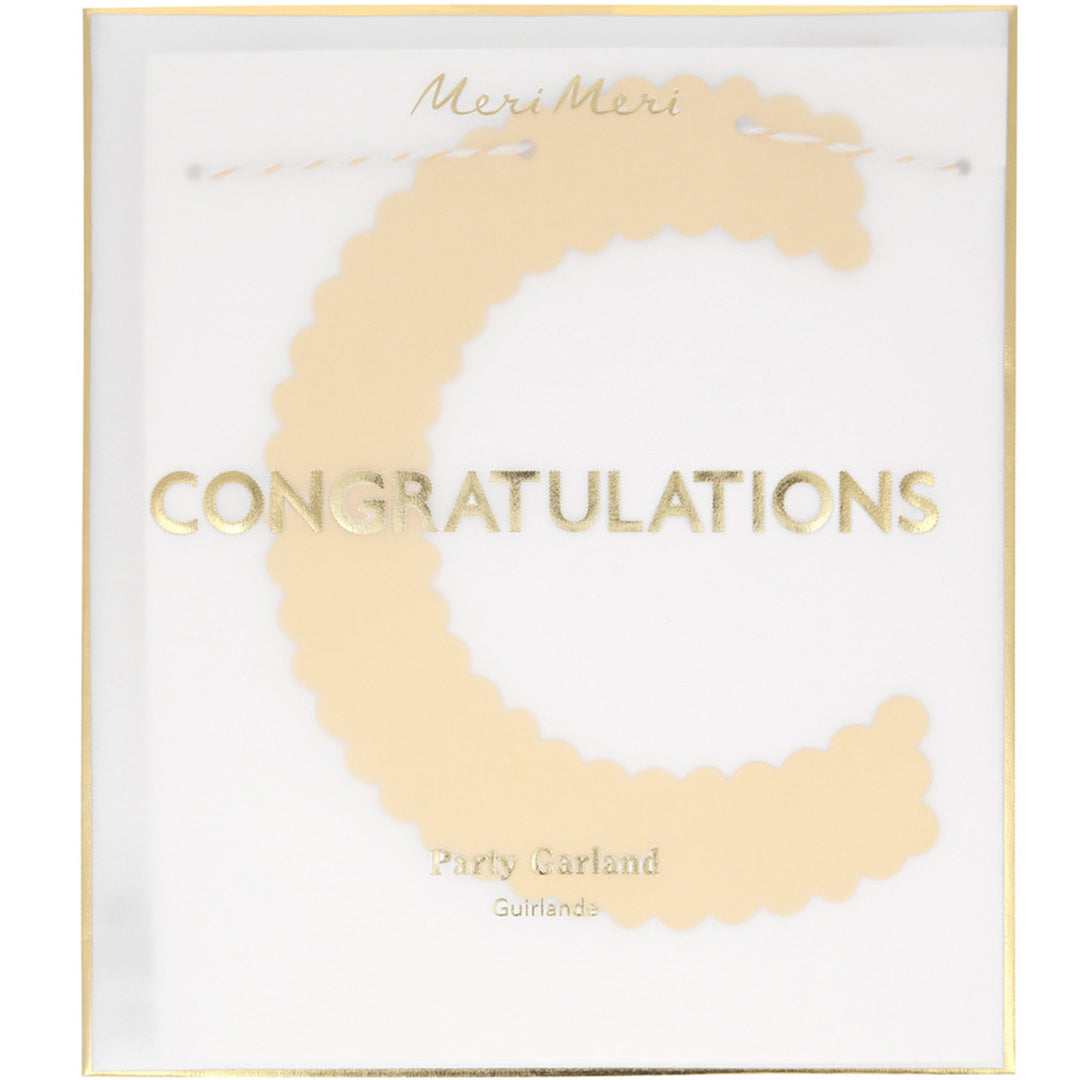 meri meri slinger congratulations - goud | 287943 | 1
