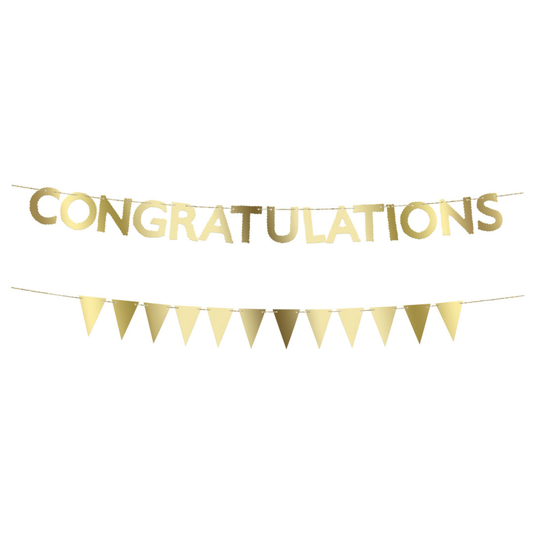 meri meri slinger congratulations - goud - mini | 288969 | 0
