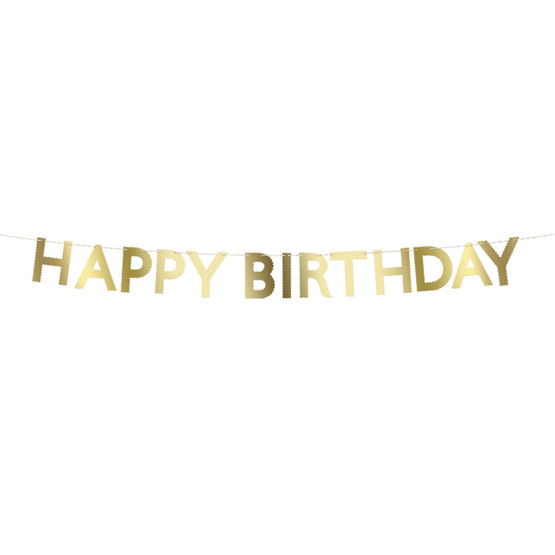 meri meri slinger happy birthday - goud | 287979 | 0