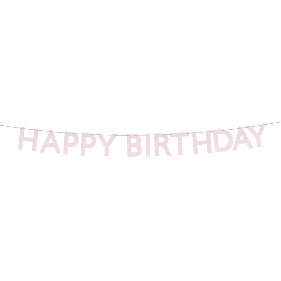 meri meri slinger happy birthday - roze | 287439 | 0