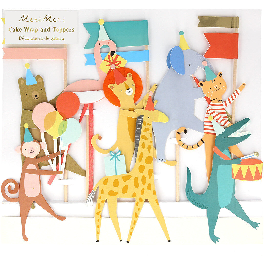 meri meri taartversiering animal parade - 6st | 267376 | 0