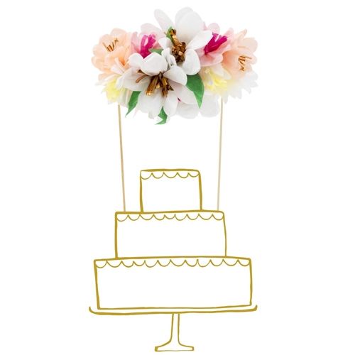 meri meri taartversiering bloemen | 205354 | 0
