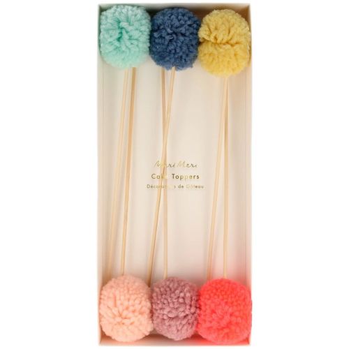 meri meri taartversiering pompom - 6st | 215884 | 1