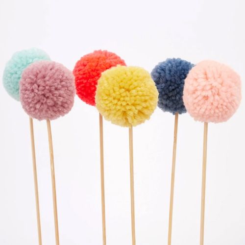 meri meri taartversiering pompom - 6st | 215884 | 3