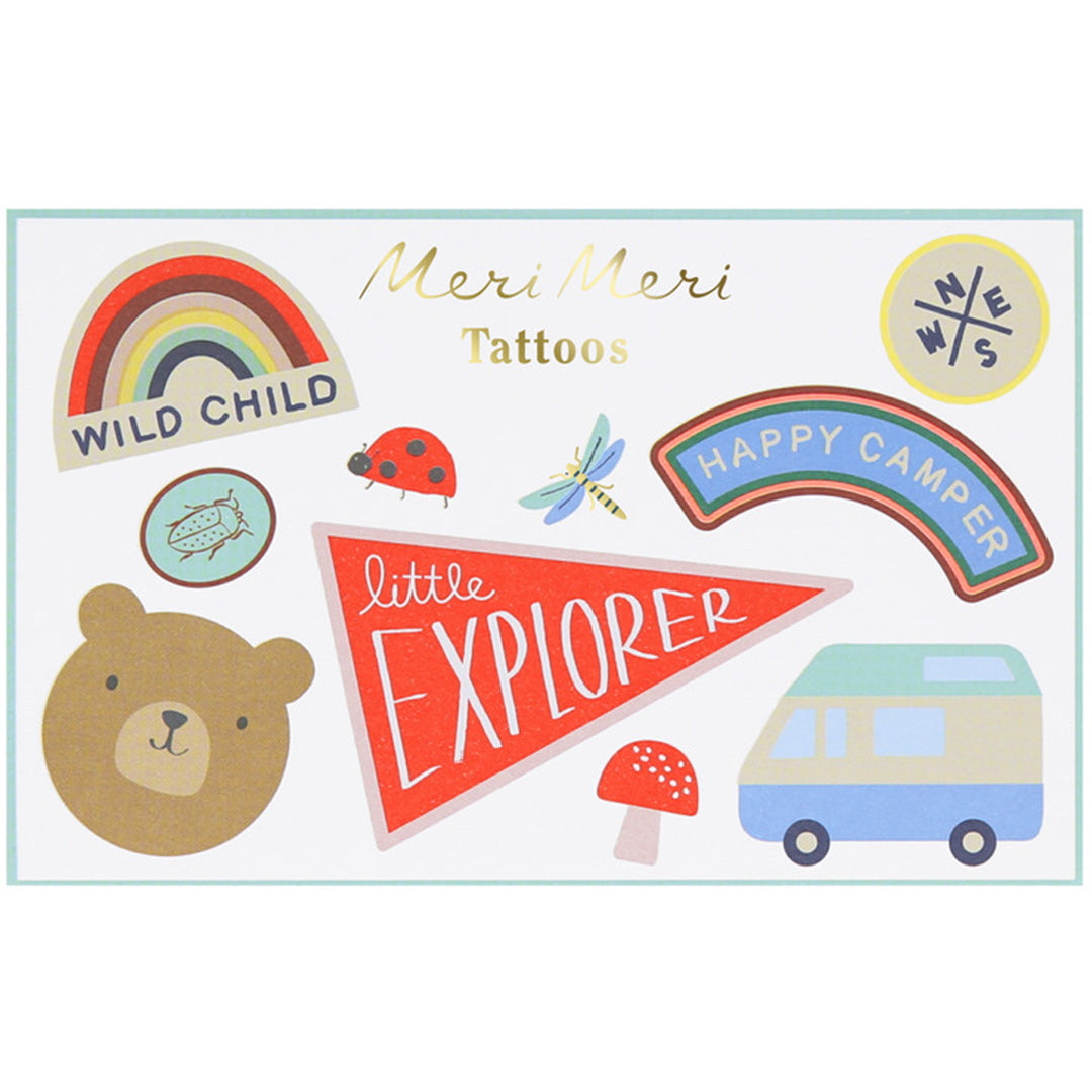 meri meri tattoos camping adventure | 287547 | 0