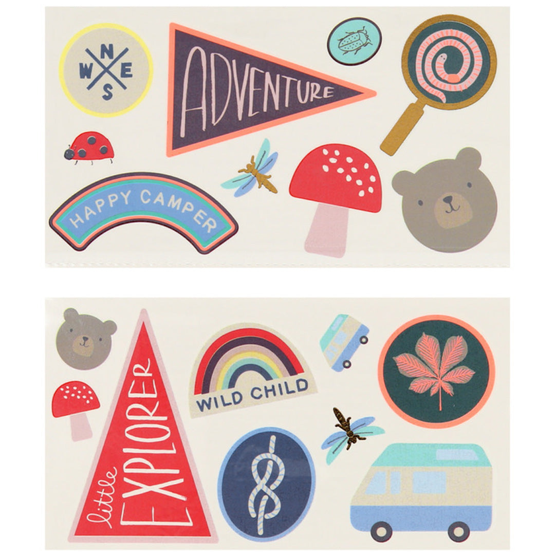 meri meri tattoos camping adventure | 287547 | 1