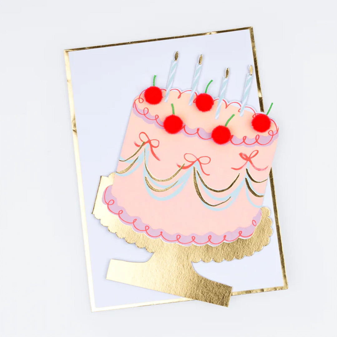 meri meri verjaardagskaart cherry cake | 287592 | 2