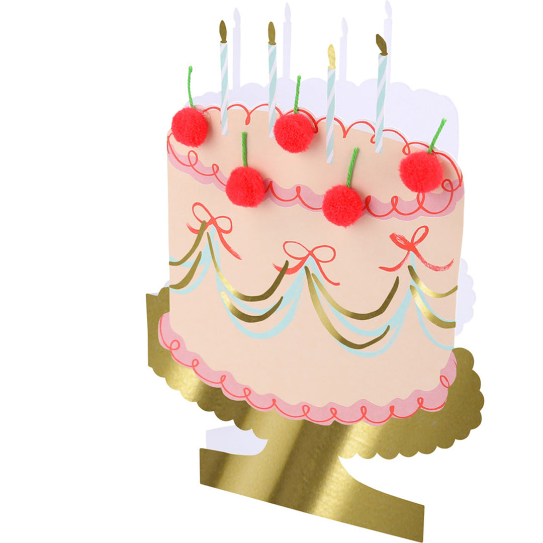 meri meri verjaardagskaart cherry cake | 287592 | 3