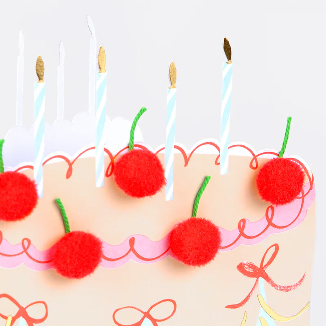 meri meri verjaardagskaart cherry cake | 287592 | 5