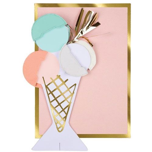 meri meri verjaardagskaart honingraat - roomijs bolletjes | 173161 | 1