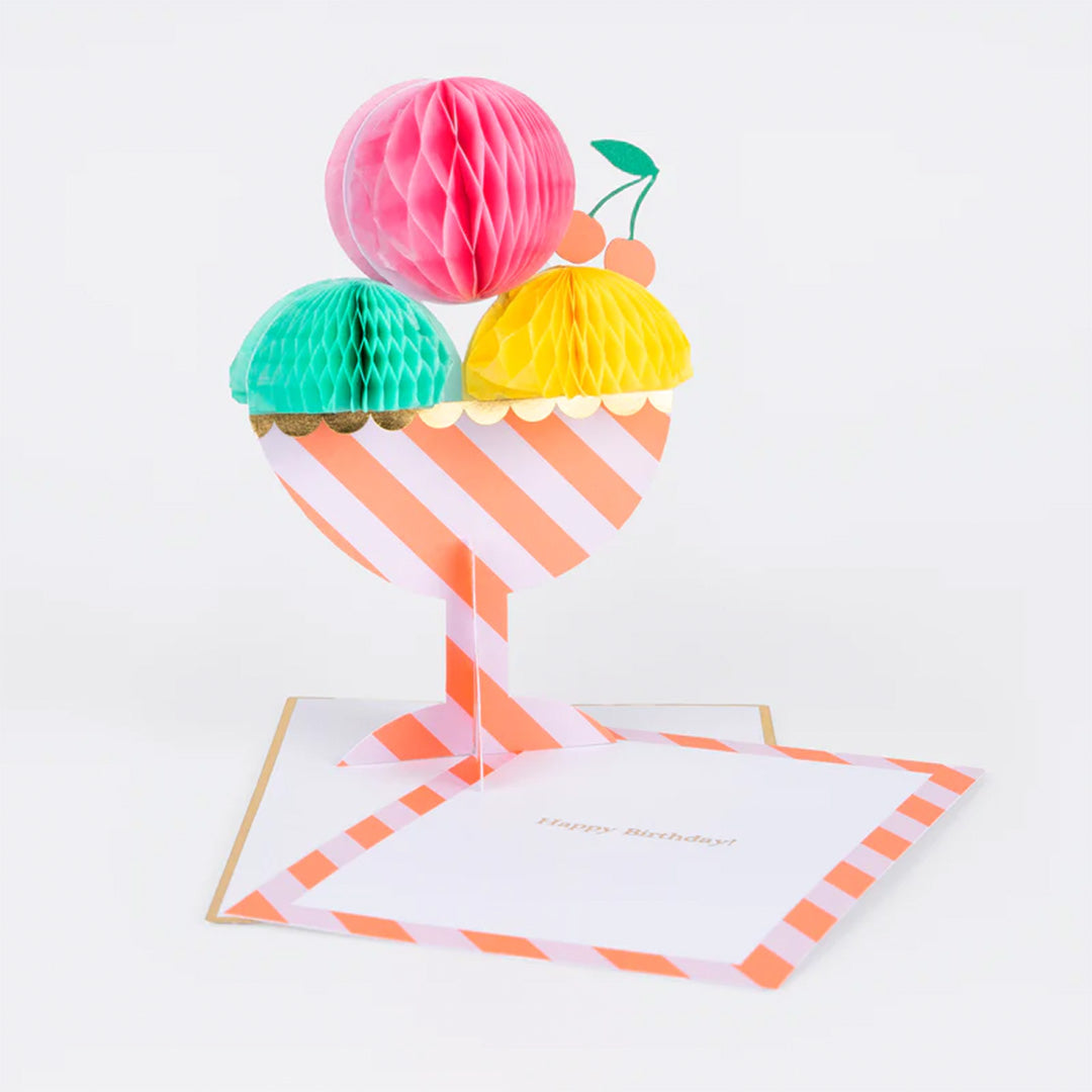 meri meri verjaardagskaart ice cream sundae | 286683 | 1