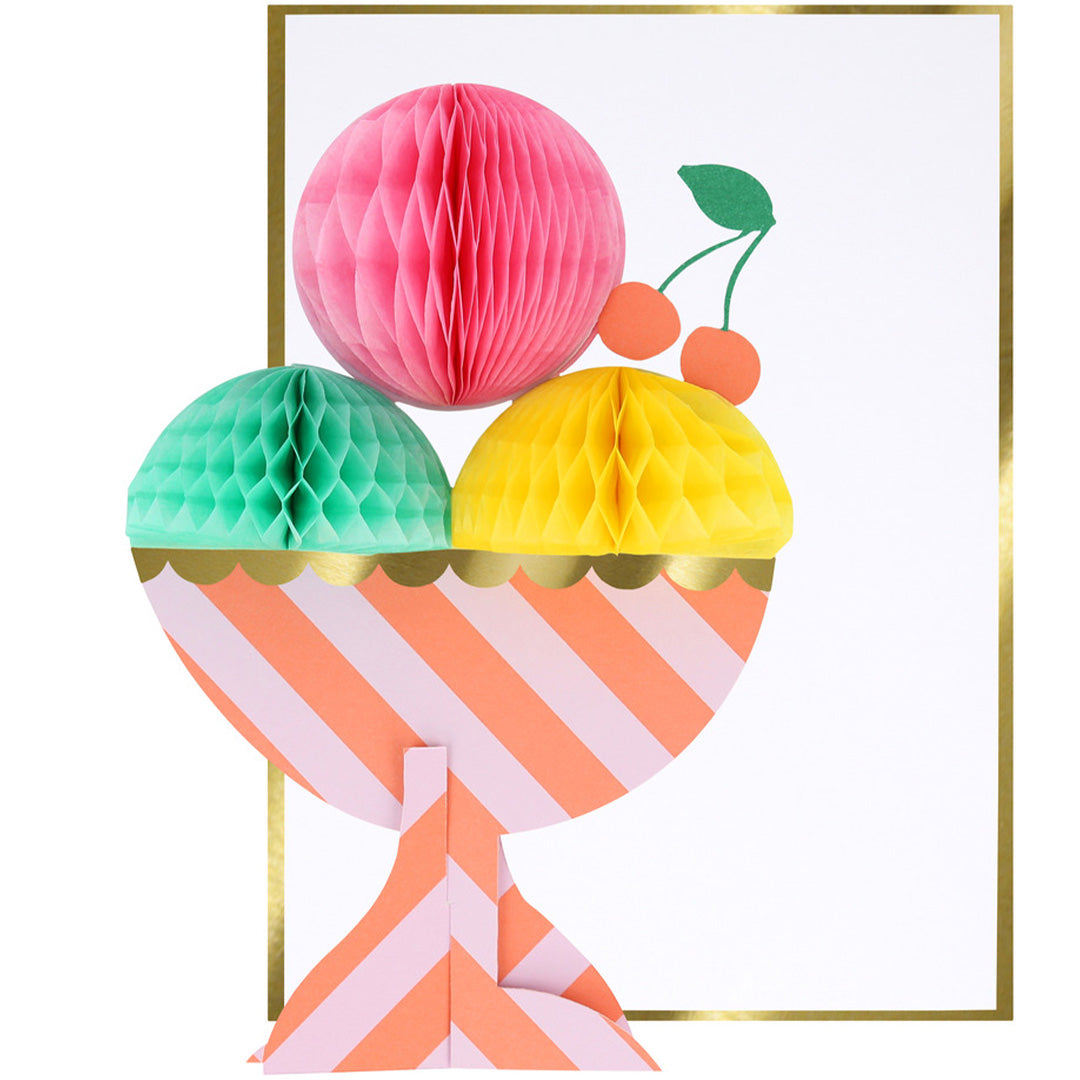 meri meri verjaardagskaart ice cream sundae | 286683 | 3