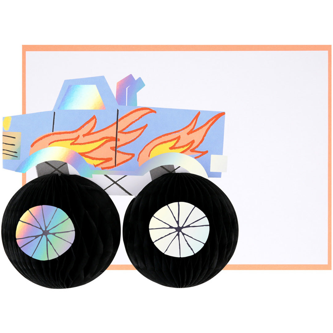 meri meri verjaardagskaart monster truck | 287601 | 3