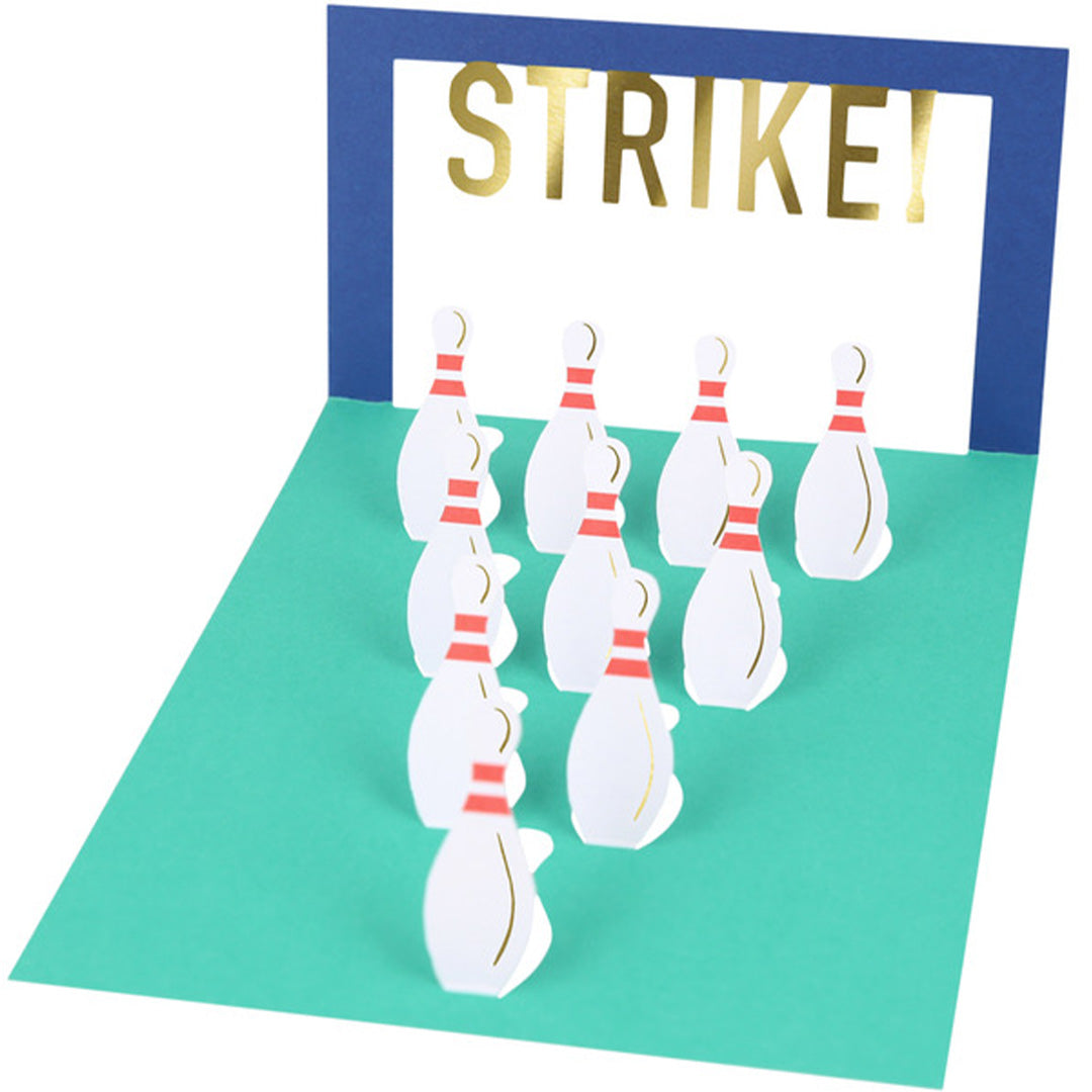 meri meri verjaardagskaart pop-up bowling | 286665 | 0
